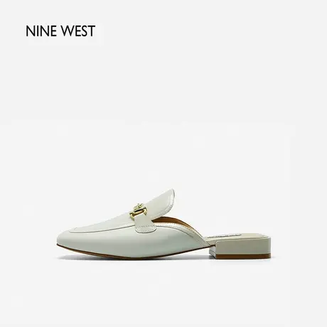Nine West/玖熙包头鞋女2023年夏季新款休闲舒适凉鞋平底穆勒拖鞋商品大图