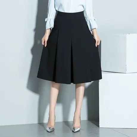 阔腿裤女七分裤休闲裤2023春秋新款五分裤宽松裙裤甩腿大脚裤子夏商品大图