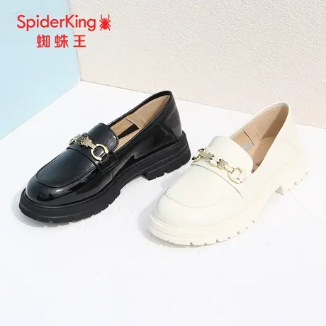 SPIDER KING/蜘蛛王乐福鞋女真皮2023春夏商场新款漆皮单鞋小皮鞋图片