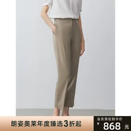 朗姿休闲高腰直筒裤商场同款职业通勤气质西装裤秋季新款长裤子女商品大图