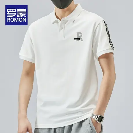 罗蒙短袖t恤男polo衫夏季薄款简约高端上衣2023新款男生休闲体恤图片
