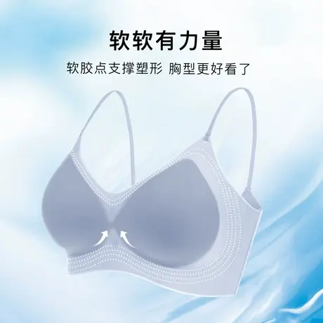 梦芭蒂2025年新款夏季凉感无痕隐形内衣女小胸聚拢无钢圈细肩带商品大图