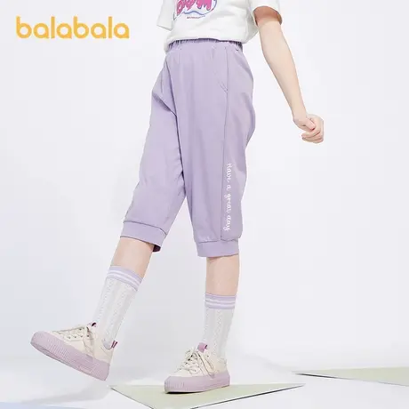 巴拉巴拉童装儿童七分裤女童2025夏季薄款中大童速干裤子运动裤潮图片