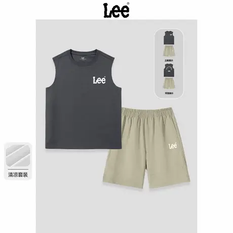 Lee童装男童背心套装2025新款中大童夏季薄款短袖短裤儿童夏装潮图片