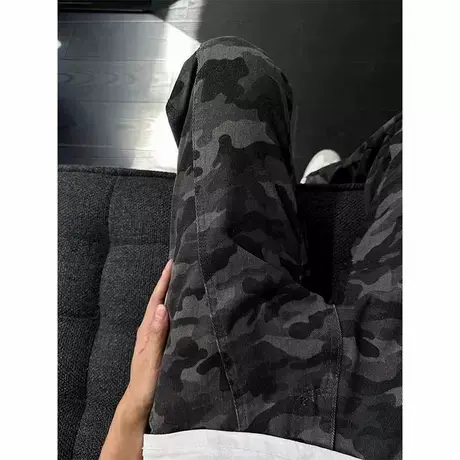 cleanfit迷彩工装牛仔裤男款秋季美式复古vibe裤子显瘦直筒微喇裤商品大图