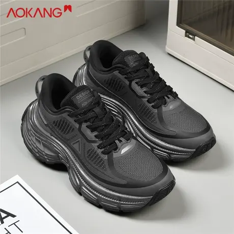 奥康男鞋2025新款秋季休闲跑步运动鞋男士增高轻便软底时尚老爹鞋商品大图