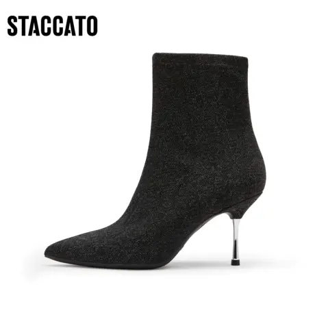 [定制小码33/大码40胖瘦脚]思加图冬短靴时装靴女靴EQR02DD3A商品大图