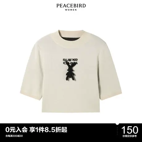 太平鸟气质流行春秋年新款修身圆领线衫A3EEC1605商品大图