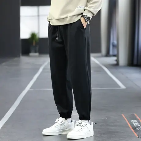运动裤男春秋款纯棉宽松束脚休闲长裤秋冬灯笼裤秋季卫裤加绒裤子商品大图