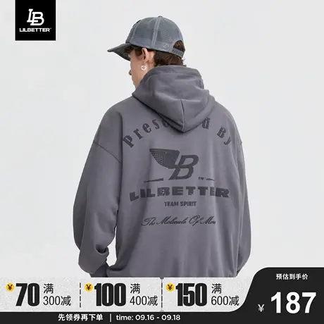 LiLbetter卫衣男款秋季连帽外套潮流复古上衣高级美式运动衣服男商品大图