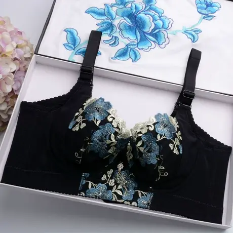 美容院调整型收副乳聚拢矫正外扩侧收美背薄款无海绵内衣女文胸罩图片