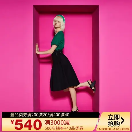 Juicy Couture橘滋2023新款古典圆舞曲侧绑带女半裙图片