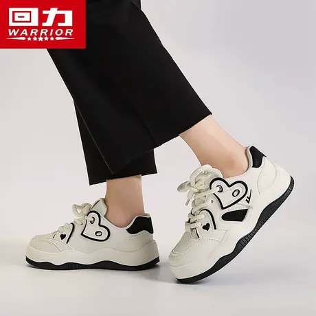 回力超火小白鞋女原创小众2023新款秋冬季百搭ins厚底面包板鞋女商品大图