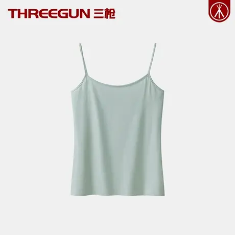 THREEGUN/三枪女士弹力棉背心少女吊带无袖打底衫学生薄款纯色夏图片
