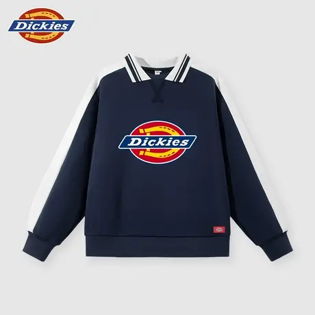 Dickies童装男童卫衣儿童秋季撞色拼接运动上衣男孩美式polo秋装A图片
