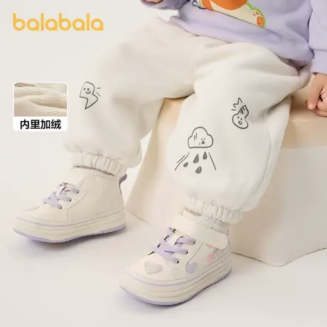 巴拉巴拉婴儿裤子2025新款宝宝秋冬男女童长裤珊瑚绒加绒加厚洋气商品大图
