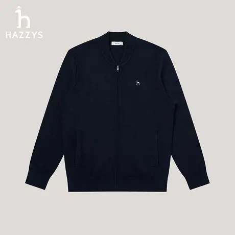 【商场同款】HAZZYS哈吉斯2025秋季新品男绵羊毛外套休闲夹克上衣图片