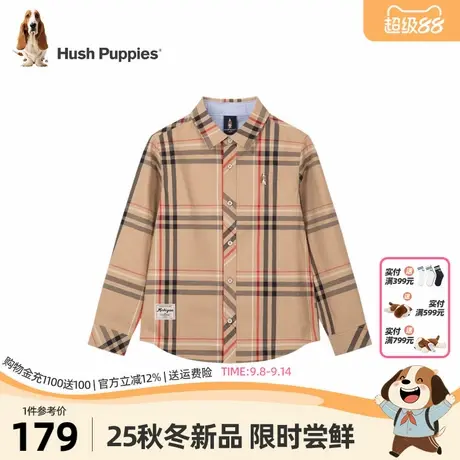 暇步士童装男童衬衫25秋新品大童经典学院风格子衬衣儿童休闲内搭商品大图
