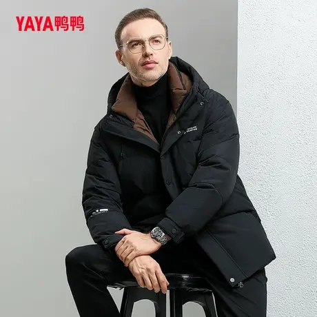 鸭鸭羽绒服男2023年秋季新款短款连帽休闲时尚防寒保暖外套Y图片