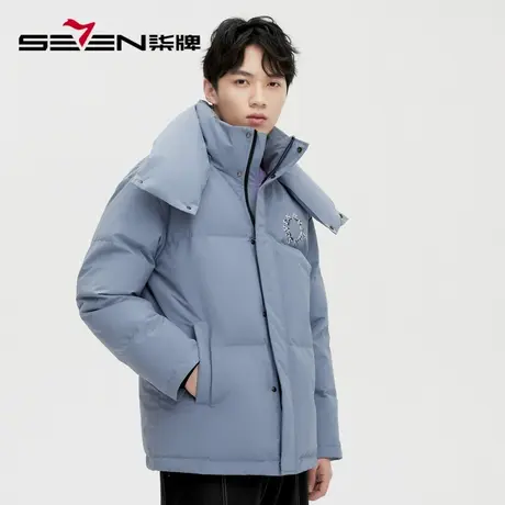 柒牌清仓潮牌SVNMDN情侣羽绒服男士鸭绒保暖防风时尚印花休闲外套商品大图