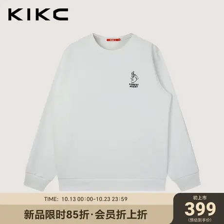 kikc卫衣秋季男2023新款商场同款卡通字母刺绣简约休闲圆领外套图片