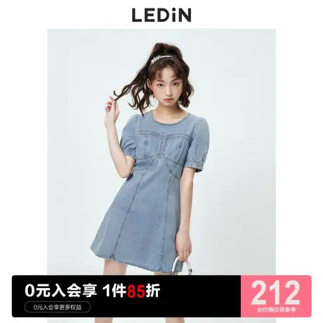 乐町个性牛仔连衣裙休闲春夏新款女装短款遮肉设计感有口袋裙子图片