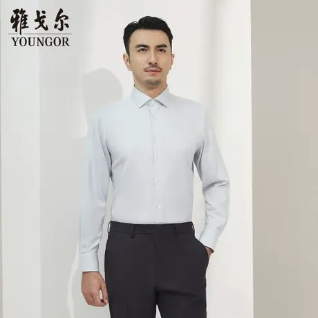 雅戈尔奥莱 商场同款男士长袖衬衫秋季新款官方商务休闲衬衫商品大图