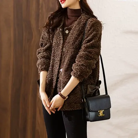 小香风毛毛外套女秋冬法式小众高级感超好看新款2023爆款今年流行图片