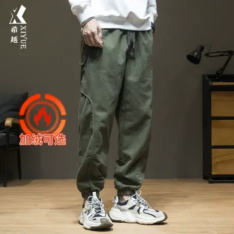 春秋美式工装休闲裤夏季男款加大束脚裤新款宽松大码运动裤子男士图片