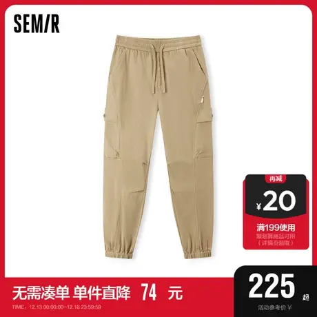 [商场同款]森马休闲裤男2023冬季新款工装袋户外运动潮流慢跑长裤图片