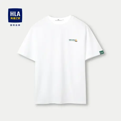 HLA/海澜之家冰感科技棉短袖t恤2024春夏新款凉感吸湿排汗短t男图片