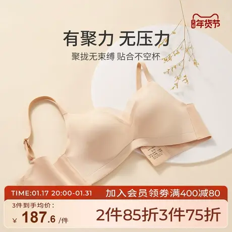 芬怡小胸聚拢内衣女光面无痕百搭显胸大性感文胸无钢圈上托侧收商品大图