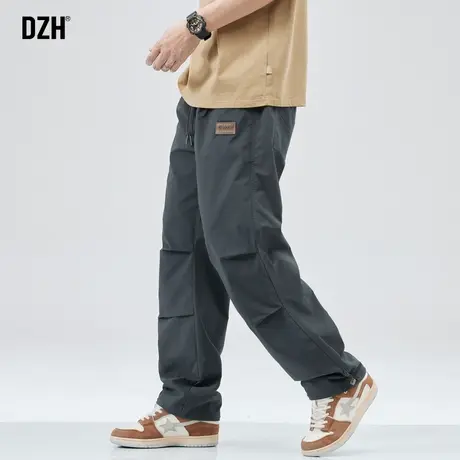 男士工装裤潮牌休闲裤男春季男裤2024年束脚裤宽松直筒裤百搭裤子商品大图