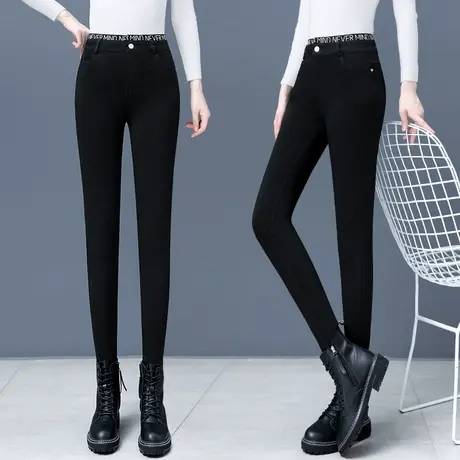 黑色打底裤秋季女外穿收腹紧身铅笔显瘦小脚裤子提臀修身魔术裤潮图片