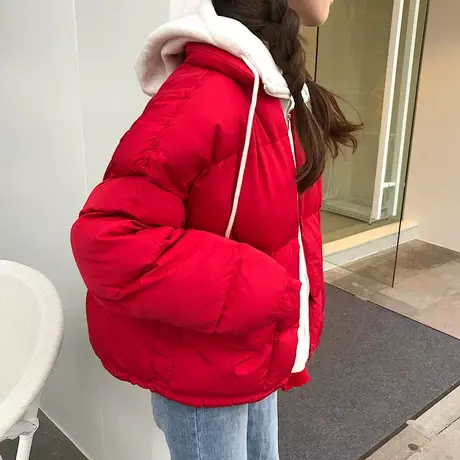 chic棉服女冬季韩版宽松bf面包服棉衣加厚ins港风棉袄工装外套潮图片