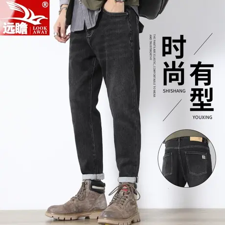 春秋款牛仔裤男款修身直筒弹力裤子男款2023新款高端男装休闲长裤商品大图