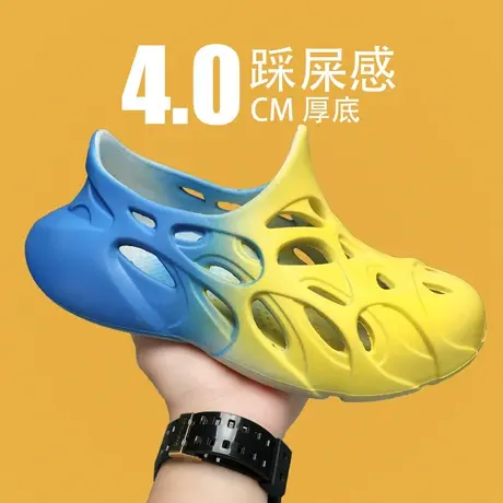 雨鞋男款夏季时尚钓鱼水鞋厨房防滑工地劳保胶鞋户外涉水鞋防水鞋商品大图
