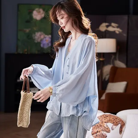 宝诗黎蝙蝠袖宽松轻薄防晒外套2025夏季慵懒休闲百搭简约大码女装图片