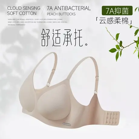 内衣女士小胸聚拢无痕无钢圈收副乳防下垂裸感舒适保暖文胸罩商品大图