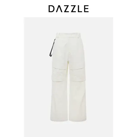 DAZZLE地素奥莱工装休闲裤23夏季新款白色美式复古宽松运动裤子图片