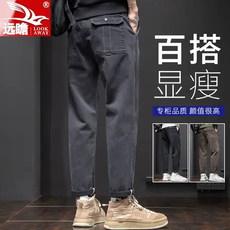 春秋季休闲裤男士潮牌宽松直筒男裤爆款2023年新款工装长裤子男款商品大图