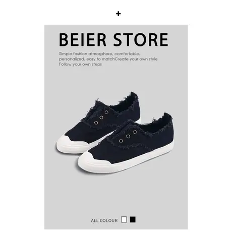 帆布鞋女2021春款夏款透气韩版学生休闲鞋一脚蹬懒人鞋百搭小白鞋商品大图