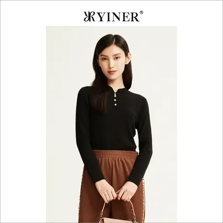 【摩登中式】YINER音儿女装2022冬季新款毛针织衫图片