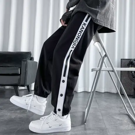 秋冬青少年休闲裤子15岁男孩14帅气13初中学生12大童束脚运动卫裤图片