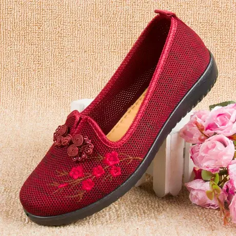 步锦轩老北京布鞋官方旗舰店正品女鞋新款奶奶鞋软底中年妈妈鞋子商品大图