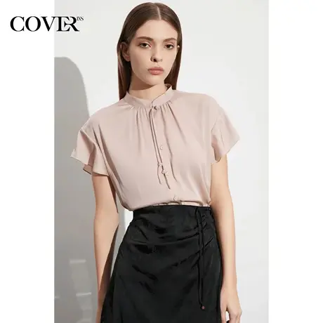 COVER夏季弹力双乔国风衬衫商品大图