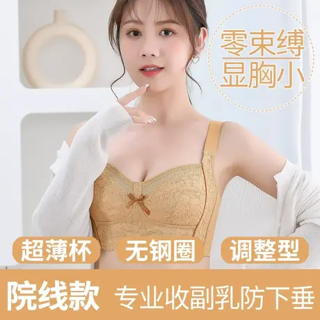 霞黛芳院线款收副乳防下垂调整型文胸大胸显小无钢圈温变养护内衣商品大图