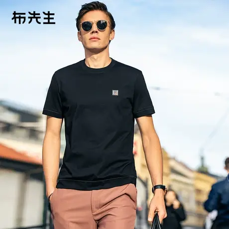 MrBu布先生凉感圆领短袖t恤男2024夏季新款男士短袖t上衣ET15136商品大图