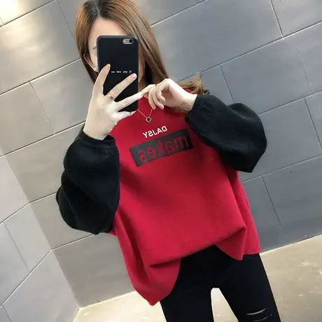 卫衣2023年新款女装韩版秋冬季秋款秋装宽松女士加绒外套爆款上衣商品大图