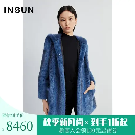 恩裳2022冬季舒适保暖水貂皮草时尚奢华感毛皮大衣女图片